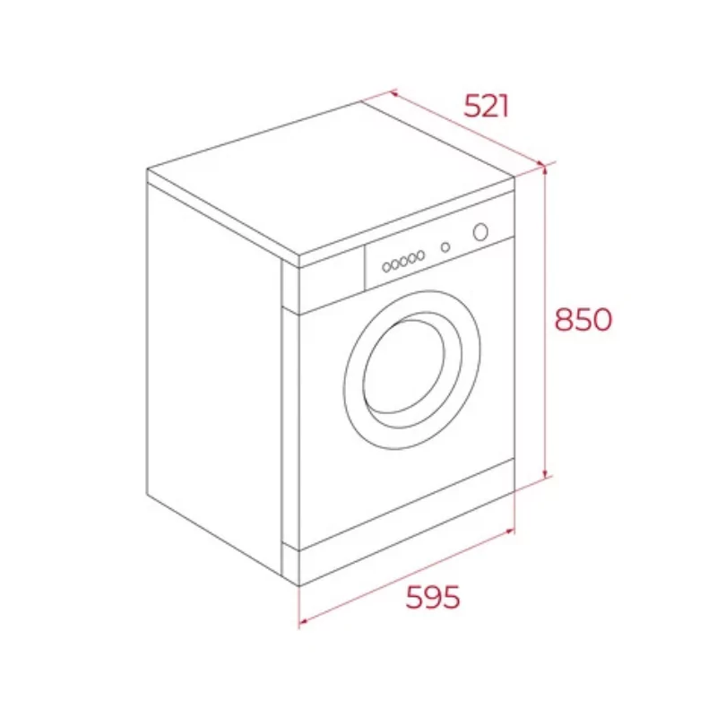 Lavadora de Ropa Teka - (8Kg - 14 Programas - Clase A - Blanca) - C WMK 70840 WH