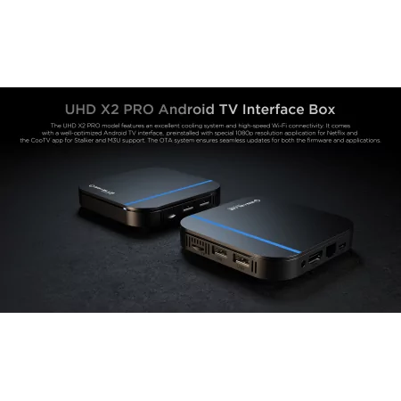 GigaBlue UHD X2 PRO 4K - 4GB/32GB - Android 12 - Box IPTV - (OTT Media Streamer, Stalker) - Wi-Fi 6