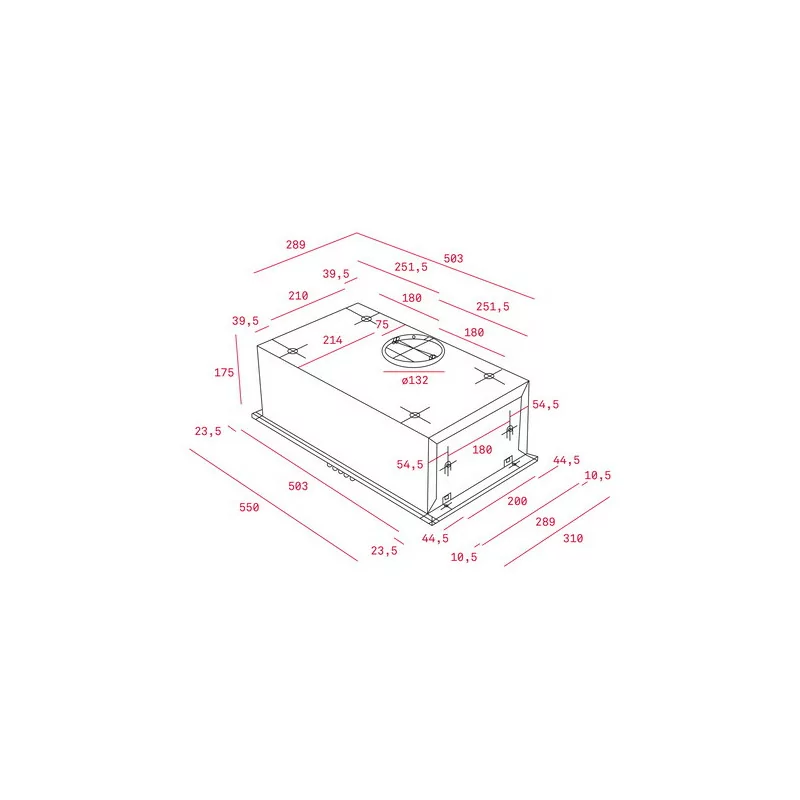 TEKA Built-in Hood GFH 55 - 329 m³/h Extraction, Stainless Steel