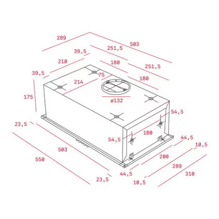 TEKA Built-in Hood GFH 55 - 329 m³/h Extraction, Stainless Steel