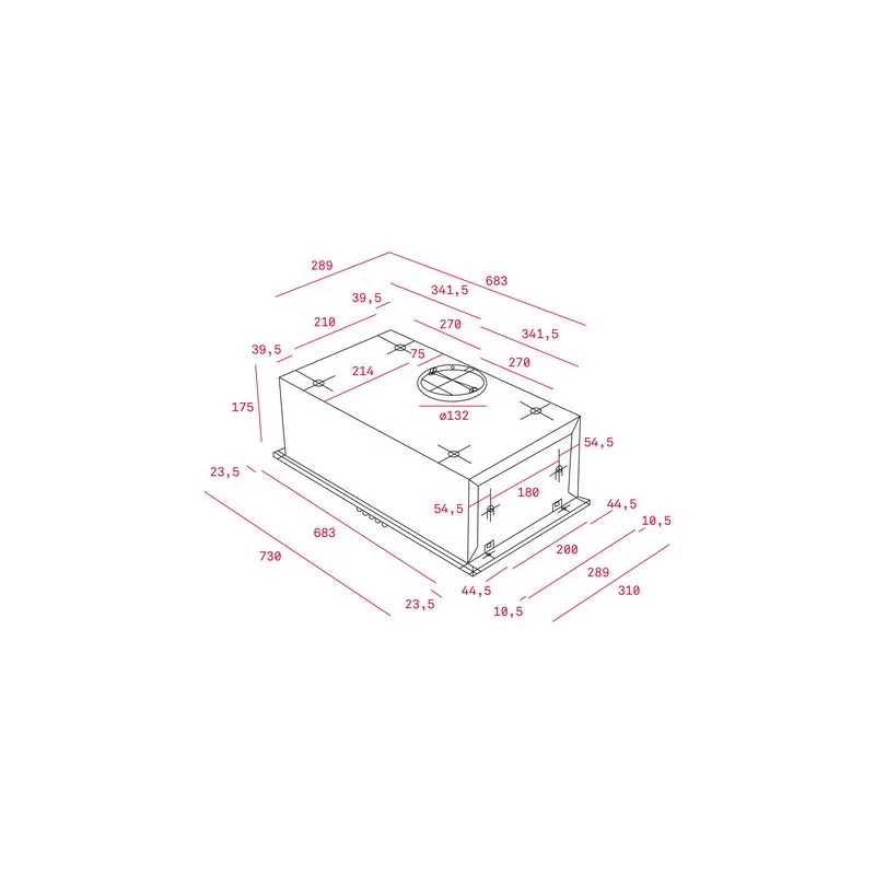Exaustor Encastrar TEKA GFH 73 - Extração 329 m³/h, Inox