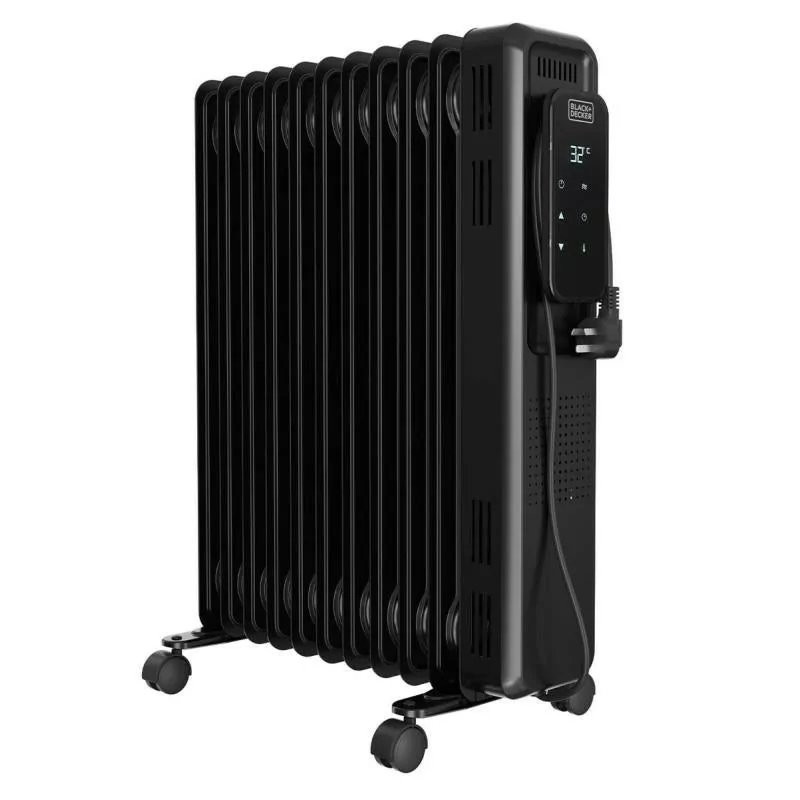 BLACKDECKER Oil Radiator BXRA-2501-E - Efficient Heating, Black