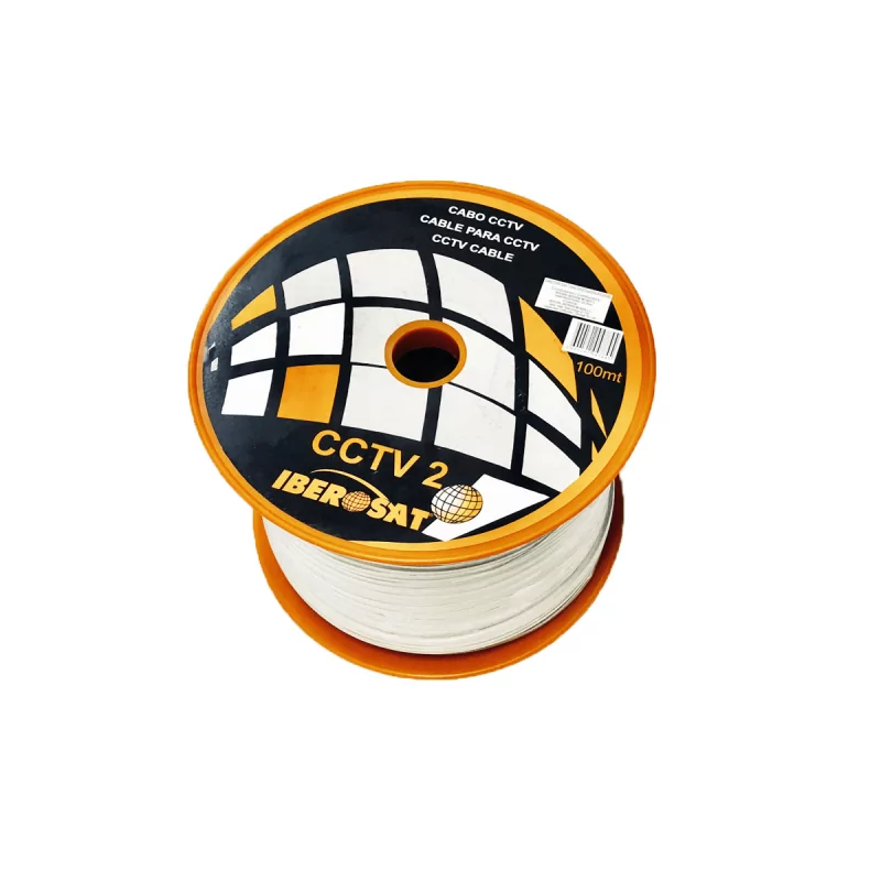 CCTV 2 Mini Coaxial Cable + 2 lines 0.35mm Iberosat 100m