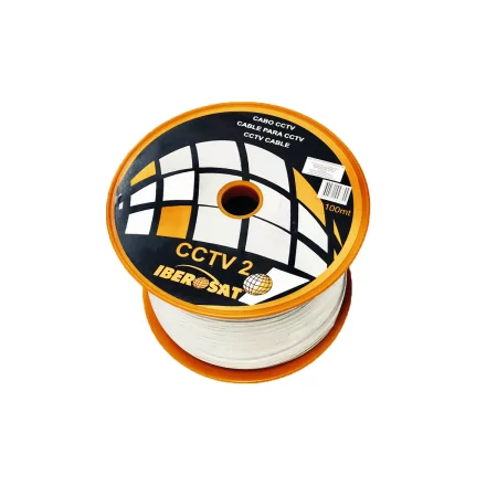 CCTV 2 Mini Coaxial Cable + 2 lines 0.35mm Iberosat 100m