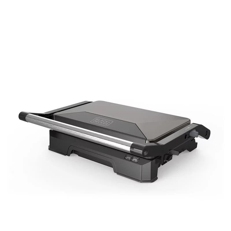 Grelhador Black+Decker 1000W - Abertura 180º - Placas Antiaderentes - BXGR1001E