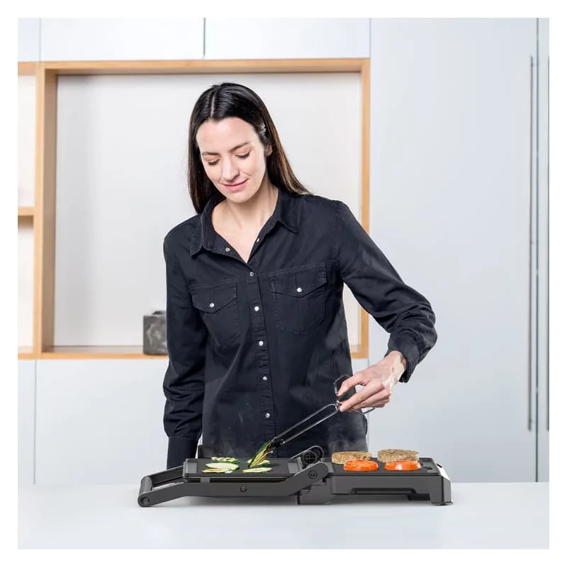 Grelhador Black+Decker 1000W - Abertura 180º - Placas Antiaderentes - BXGR1001E