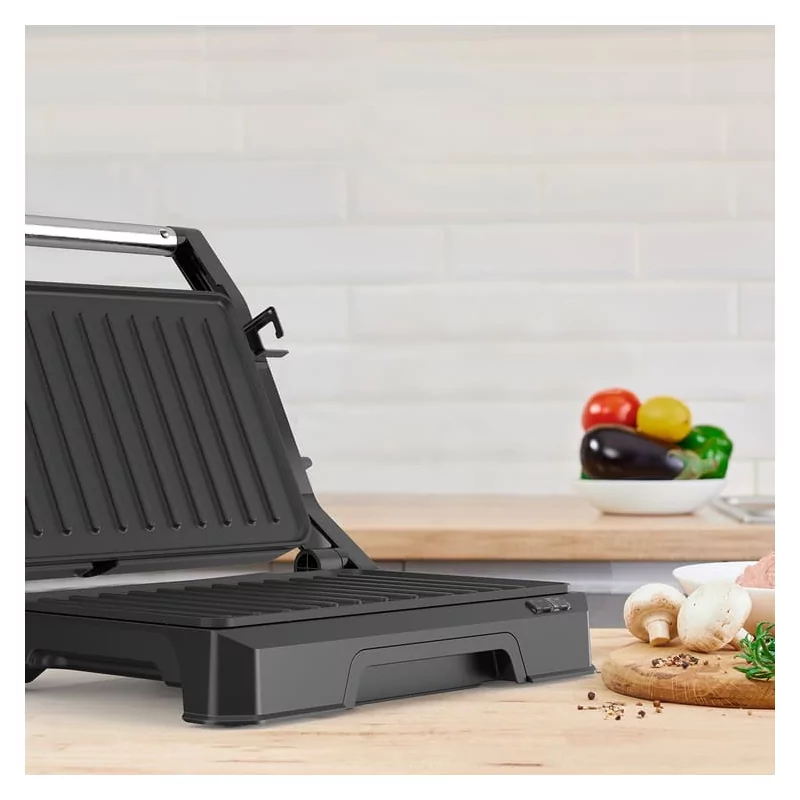Grelhador Black+Decker 1000W - Abertura 180º - Placas Antiaderentes - BXGR1001E