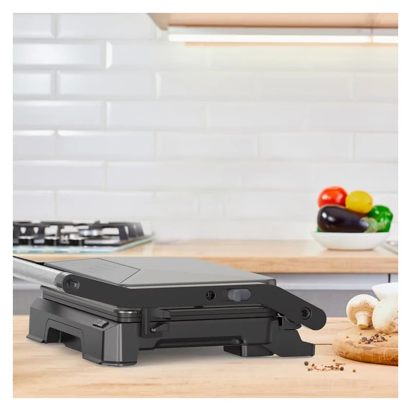 Grelhador Black+Decker 1000W - Abertura 180º - Placas Antiaderentes - BXGR1001E
