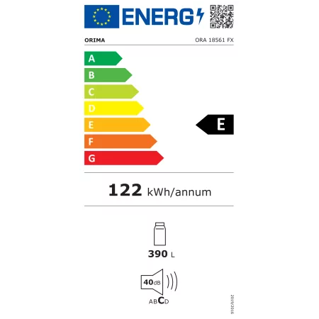 Frigorifico Orima ORA-18561-FX (No Frost - 186 cm - 390 L - Inox)