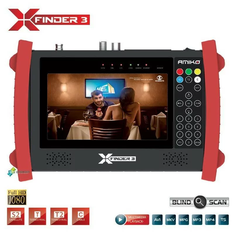 Medidor de Campo Amiko X-Finder 3 DVB-S, C/T H.265/HEVC
