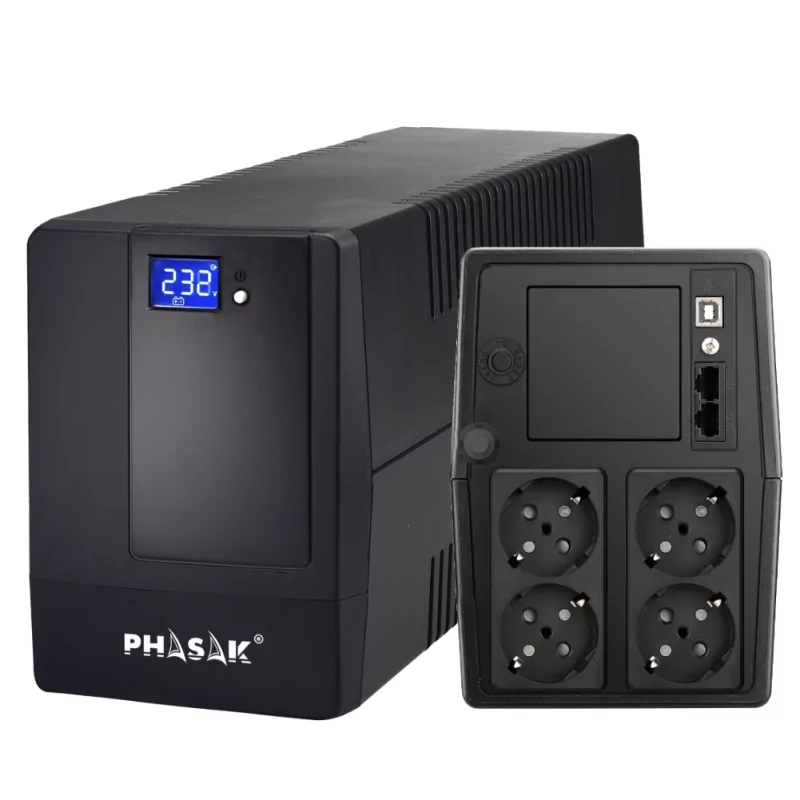 Kontrolsat - UPS Phasak 1000 - VA LCD USB+RJ - PH 9410