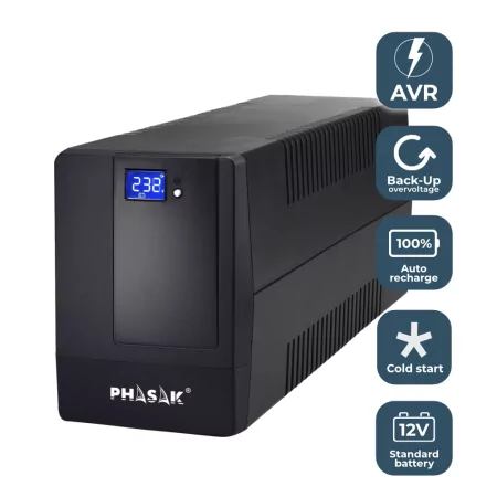 Kontrolsat - UPS Phasak 1000 - VA LCD USB+RJ - PH 9410