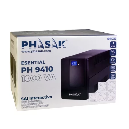 Kontrolsat - UPS Phasak 1000 - VA LCD USB+RJ - PH 9410