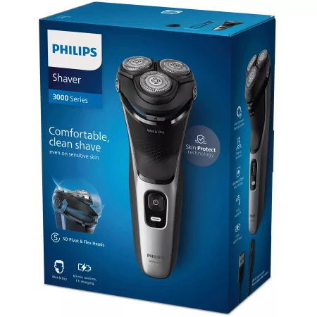 Kontrolsat - Máquina de Barbear Philips - Húmido/Seco - Shaver Series 3000 - S3143/00