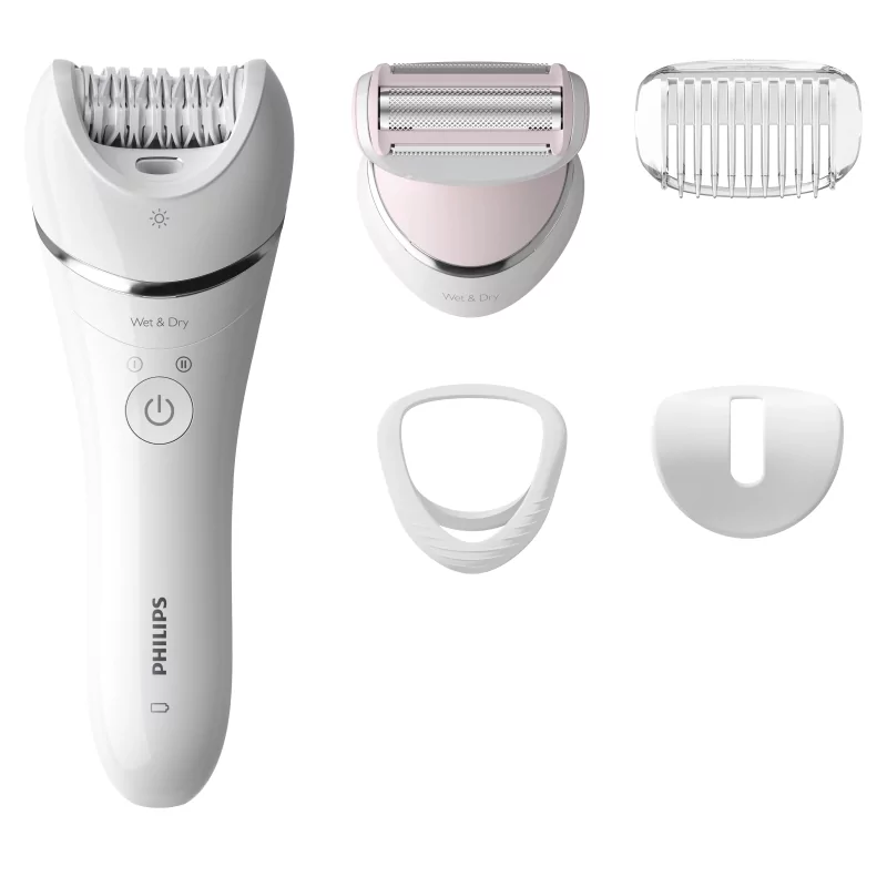 Kontrolsat - Depiladora Philips - Epilator Series 8000 - Húmido/Seco - Branca - BRE710/00