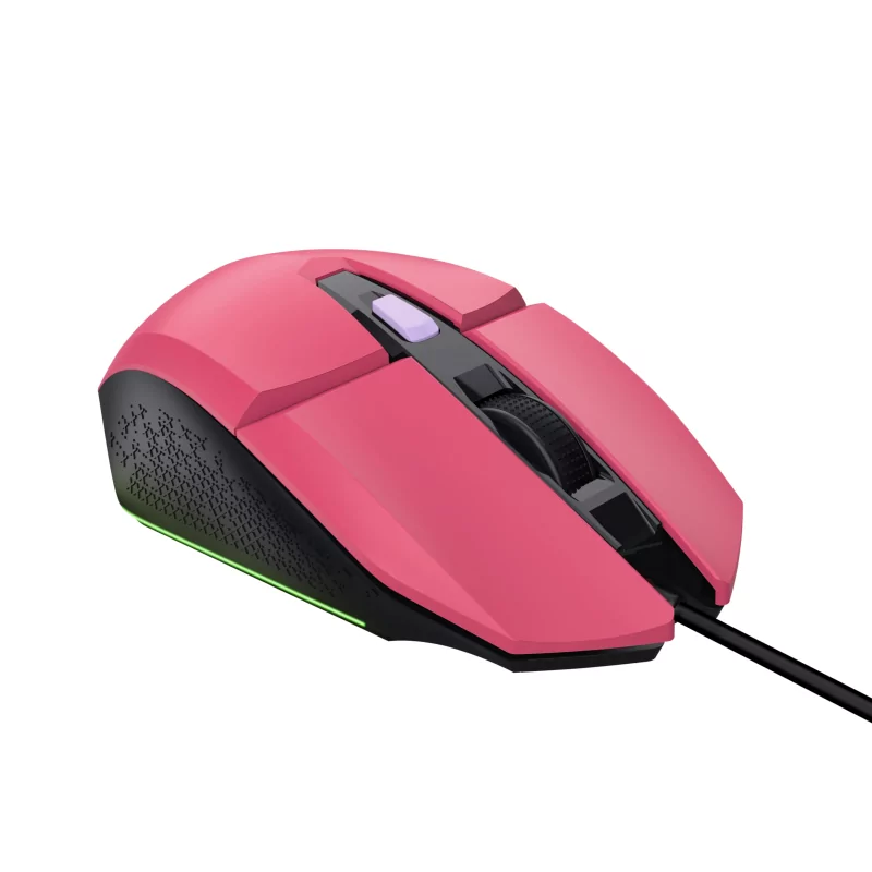 Kontrolsat - Trust Gaming Mouse - 6400 DPI - 60 IPS - RGB - Pink - GXT 109P FELOX