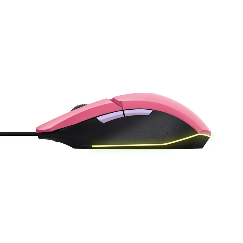 Kontrolsat - Trust Gaming Mouse - 6400 DPI - 60 IPS - RGB - Pink - GXT 109P FELOX