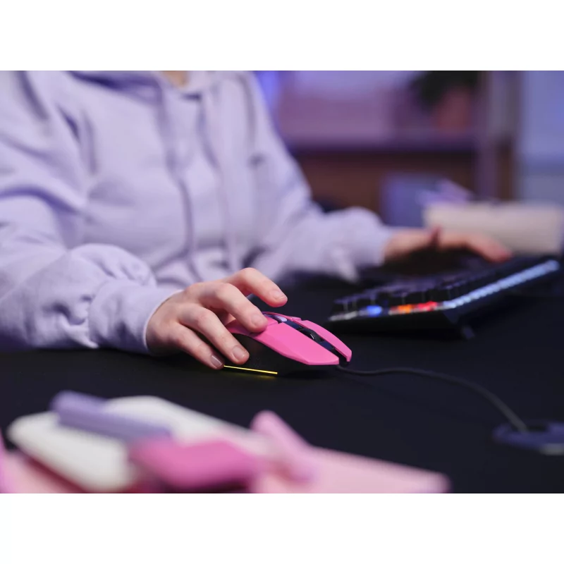 Kontrolsat - Rato Gaming Trust - 6400 DPI - 60 IPS - RGB - Rosa - GXT 109P FELOX