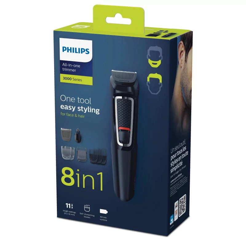 Kontrolsat - Aparador Multifunções Philips - Multigroom - Rosto/Cabelo - MG3730/15