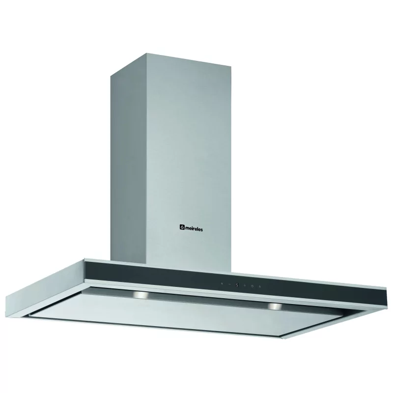 Kontrolsat - Chaminé Meireles - 540M3/H - Mep 470 Xn - Inox & Vidro Negro