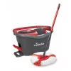 Conjunto de Esfregona + Balde Centrifugador Vileda - 6L - Dupla Camada - Gris/Rojo