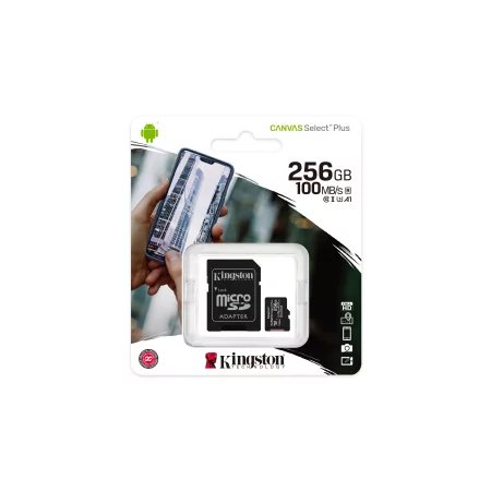 Kontrolsat - Kingston MicroSD Card - 256GB + SD Adapter - SDCS2/256GB