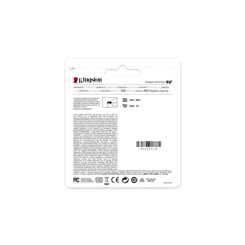 Kontrolsat - Kingston MicroSD Card - 256GB + SD Adapter - SDCS2/256GB