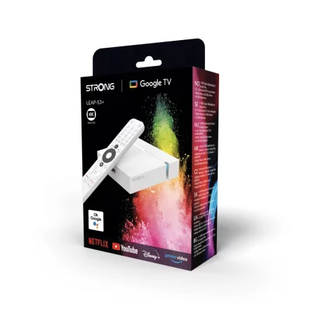 Kontrolsat - Strong Leap S3+ - 2GB/16GB - Android TV - Branca - 4K