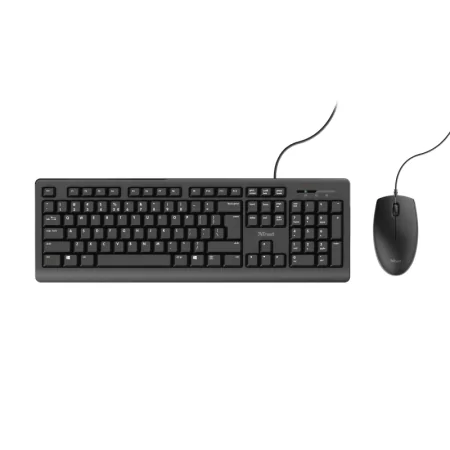 Kontrolsat - Trust Keyboard & Mouse Kit - Wired - USB - Black - 23970