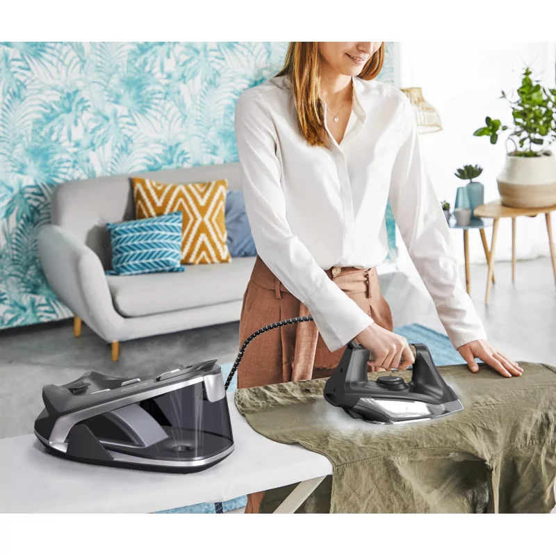 Kontrolsat - Rowenta Steam Iron - 2400W - Easy Steam - 1.4L - 5.9 Bar - Black/Grey - VR7361F0