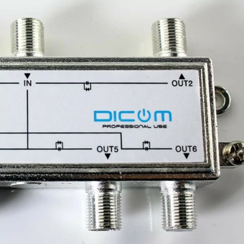 Repartidor Satélite 6 Saídas - 5-2400MHZ (passagem CC)