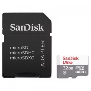 Kontrolsat - Cartão de Memória SanDisk Ultra 32GB - MicroSD HC com Adaptador - Classe 10 - 100MB/s