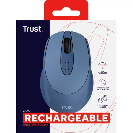 Kontrolsat - Trust Zaya Mouse - 1600 DPI - Wireless - Blue