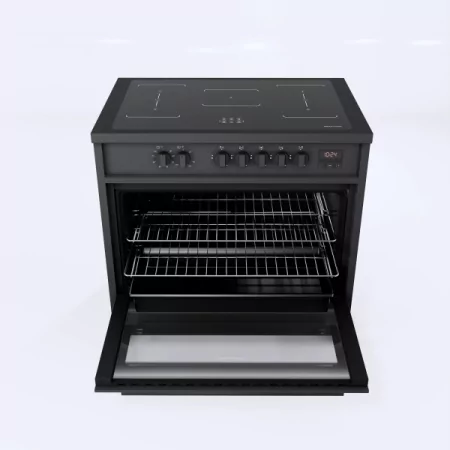 Kontrolsat - Fogão Elétrico Meireles - 5 Queimadores - 121L - Preto - E 913 BL