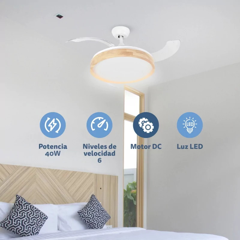 Kontrolsat - Grunkel skywind-42wo ceiling fan - 40W - 6 speeds