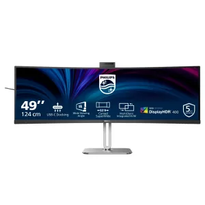 Kontrolsat - Philips Monitor 49B2U5900CH 48.8" LED UltraWide Dual QHD 75Hz Curved USB-C Webcam