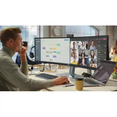 Kontrolsat - Philips Monitor 49B2U5900CH 48.8" LED UltraWide Dual QHD 75Hz Curved USB-C Webcam