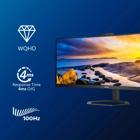 Kontrolsat - Monitor Philips LCD 34" C/Webcam - Preto - 34E1C5600HE/00 Kontrolsat - Monitor Philips LCD 34" C/Webcam - Preto - 34E1C5600HE/00