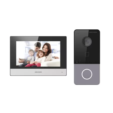 Kontrolsat - Hikvision DS-KIS603-P(C) Video Intercom Kit - (IP PoE - 2MP HD camera - 7' Touch Screen)