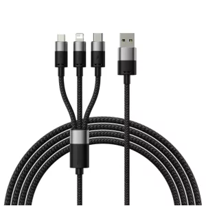 Kontrolsat - Cabo Carregamento Rápido Starspeed 3em1 1.2m Preto