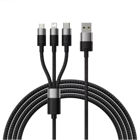 Kontrolsat - Cabo Carregamento Rápido Starspeed 3em1 1.2m Preto