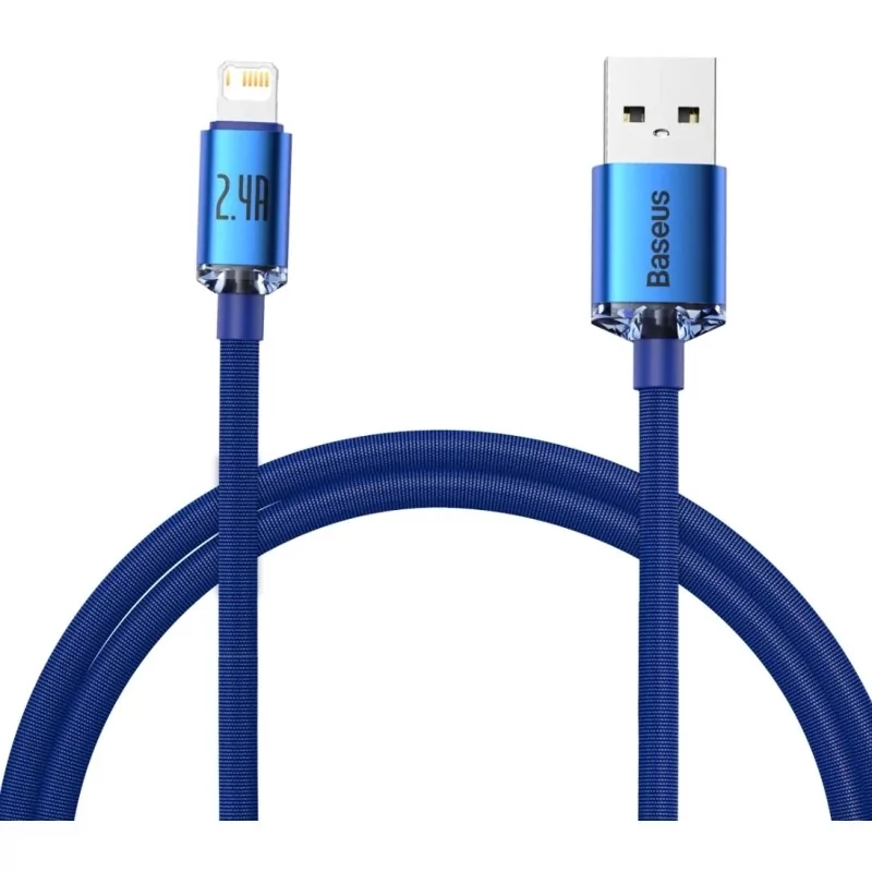 Kontrolsat - Cabo Carregamento Rápido Usb - Lightning 2.4A Crystal Shine 1.2M Azul