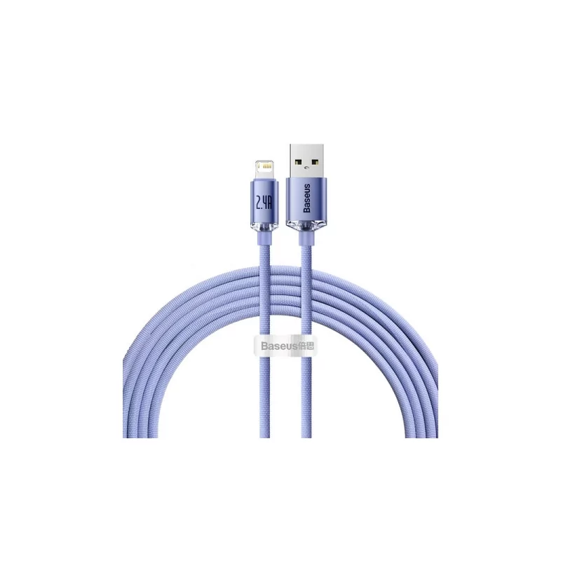 Kontrolsat - Cabo Baseus - USB-A - Lightning - 2M - Roxo