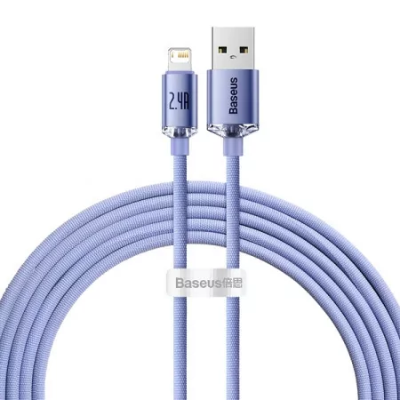 Kontrolsat - Baseus Cable - USB-A - Lightning - 2M - Purple