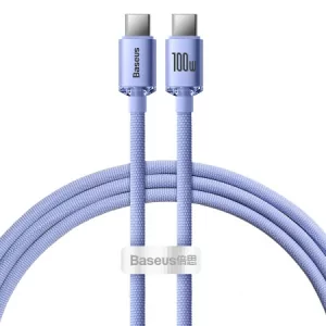Kontrolsat - Cabo Baseus - USB-C - 100W - 1.2M - Lilás