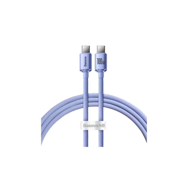 Kontrolsat - Cabo Baseus - USB-C - 100W - 1.2M - Lilás