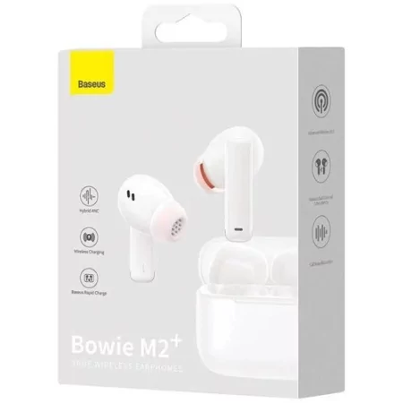Kontrolsat - Earbuds Baseus Bowie M2+ True Wireless ANC - Brancos