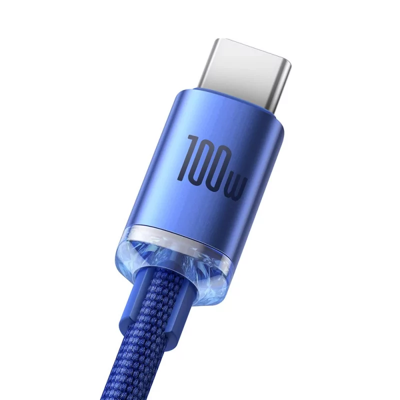 Kontrolsat - Baseus Crystal Shine 100W 1.2m Cable - Blue