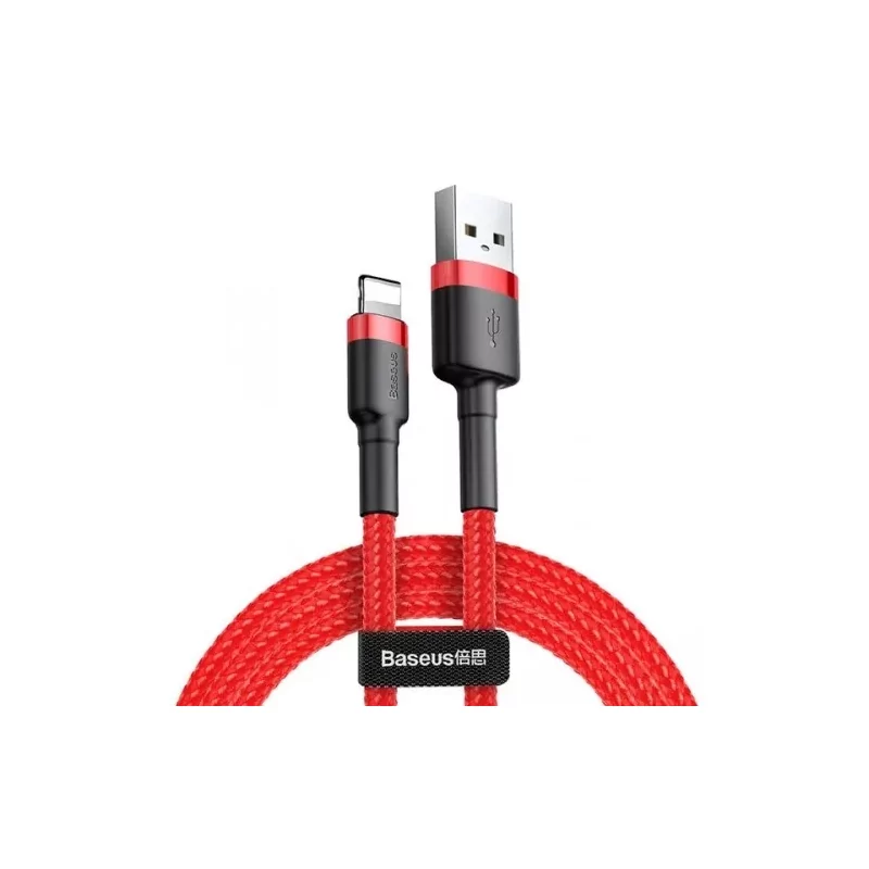 Kontrolsat - Cabo Baseus Cafule USB-A para Lightning 3m - Vermelho