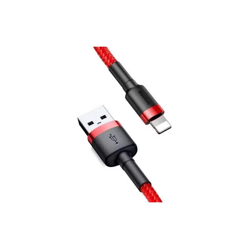 Kontrolsat - Baseus Cafule USB-A to Lightning Cable 3m - Red